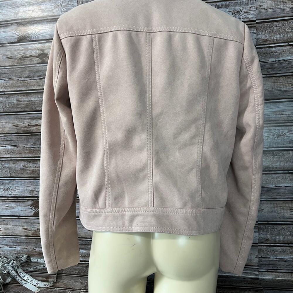 Philosophy Dusty Rose Faux Leather Jacket Small SM - Picture 3 of 5